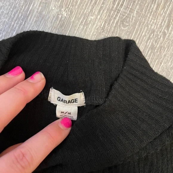 Garage Black Ribbed Knit Top - Picture 5 of 5